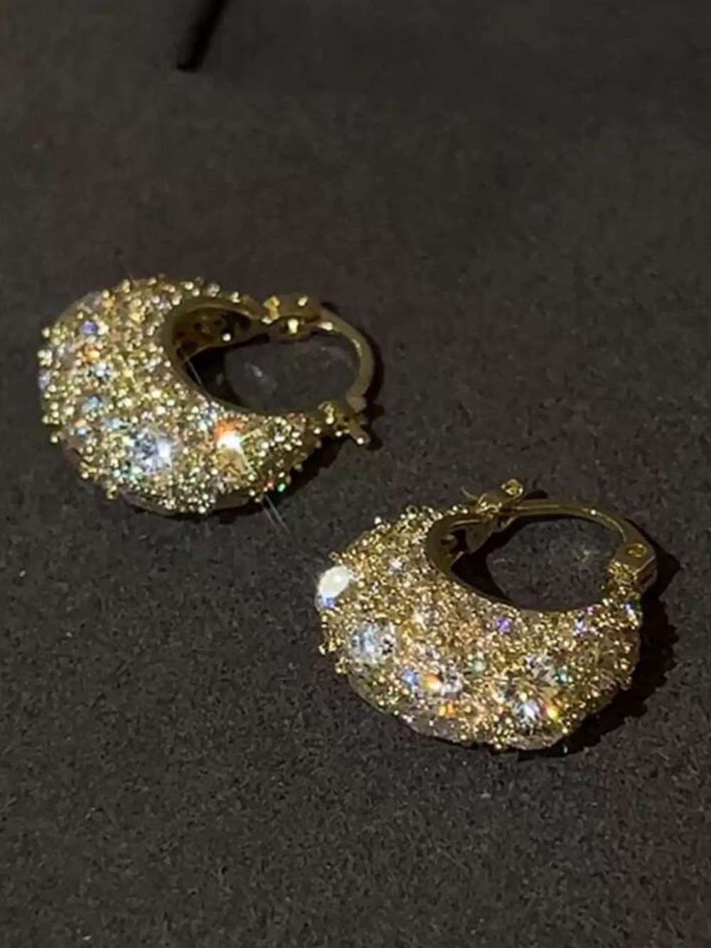 Nordstrom Gold Crystal Pave Mini Hoop Earrings
